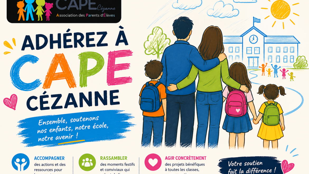 Ensemble pour nos enfants : rejoignez CAPE Cézanne cette année encore !